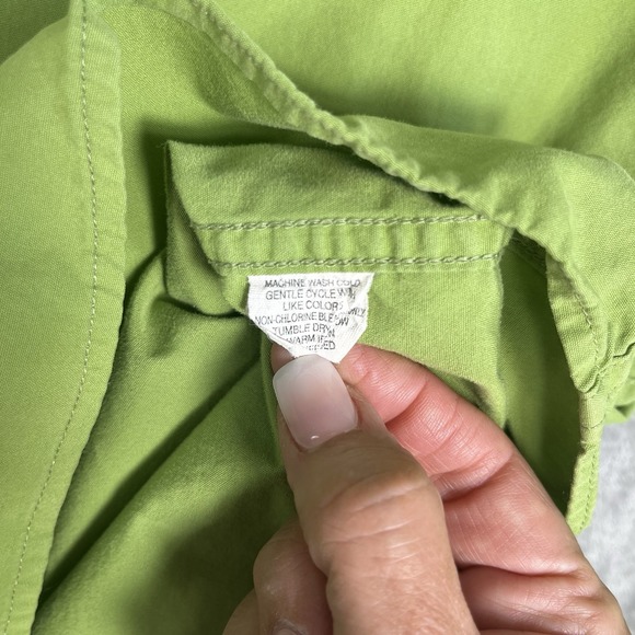 J.Crew Shirt Mens XL Green Brushed Twill Classic Long Sleeve Super Soft - Picture 7 of 11
